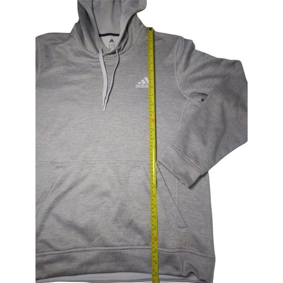 Adidas Women's Climawarm Logo Hoodie Sweatshirt Grey Size M - Picture 2 of 5